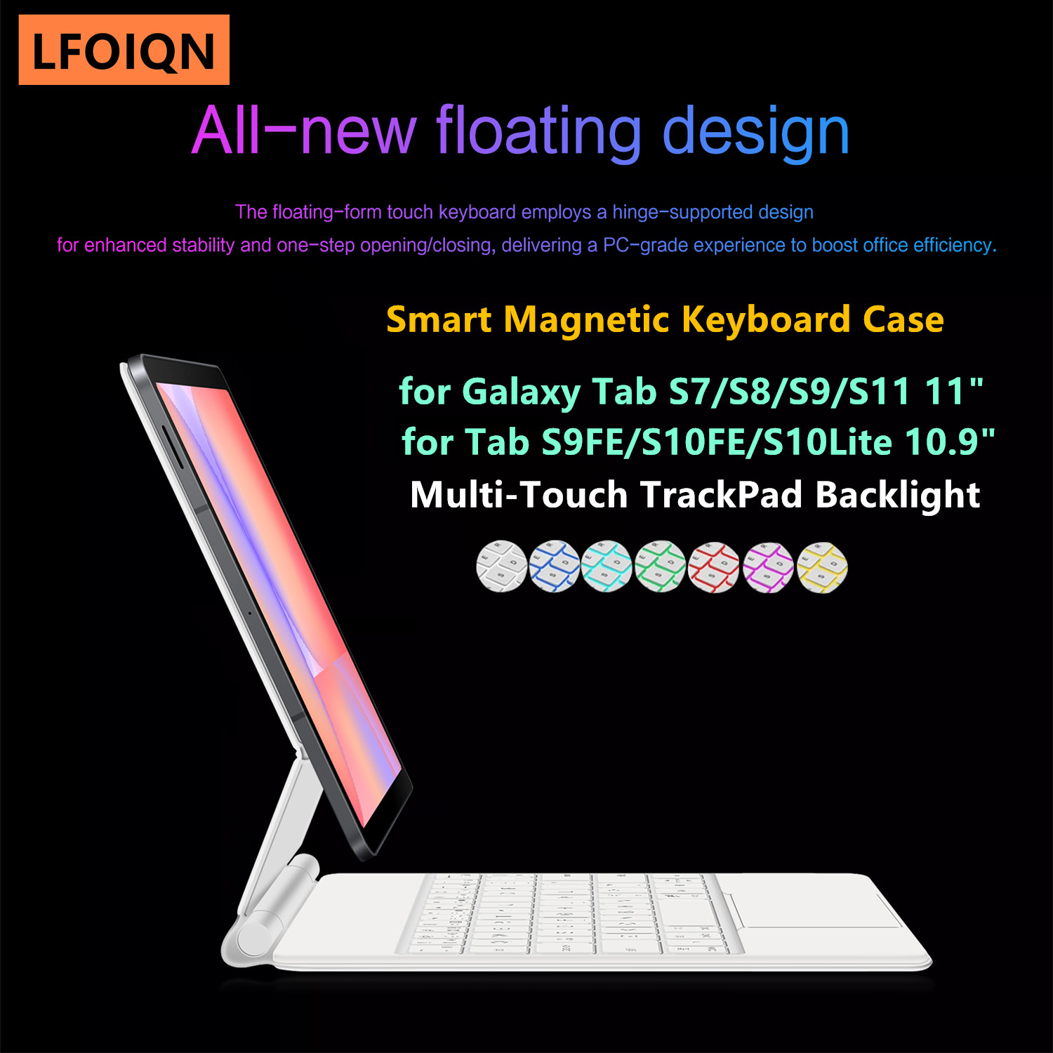 Samsung Tablet Keyboard Accessories - LFOIQN Magic Keyboard for Samsung Galaxy