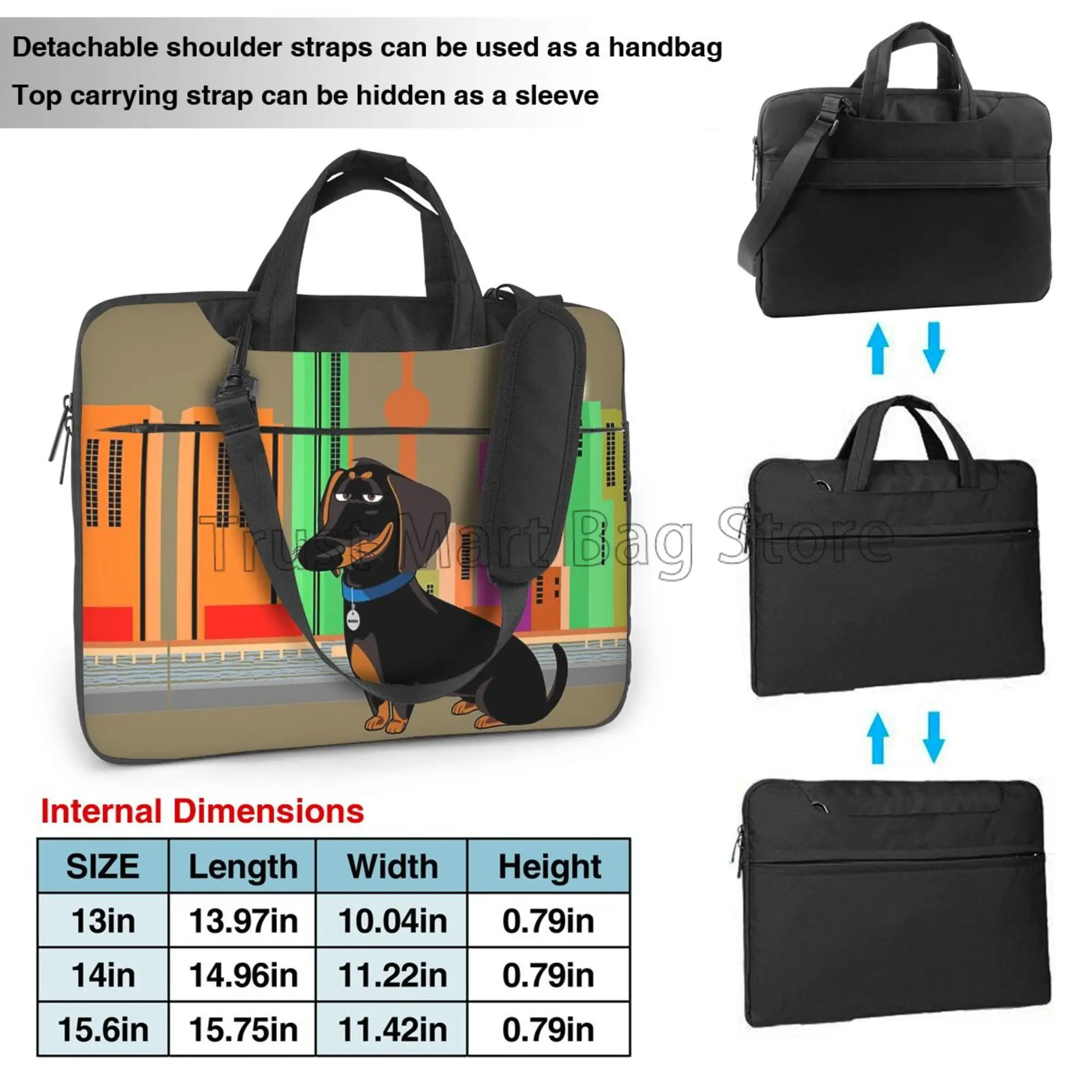 Cute Dachshund Print Laptop Ca - Tablet Accessories Bag recension och pris