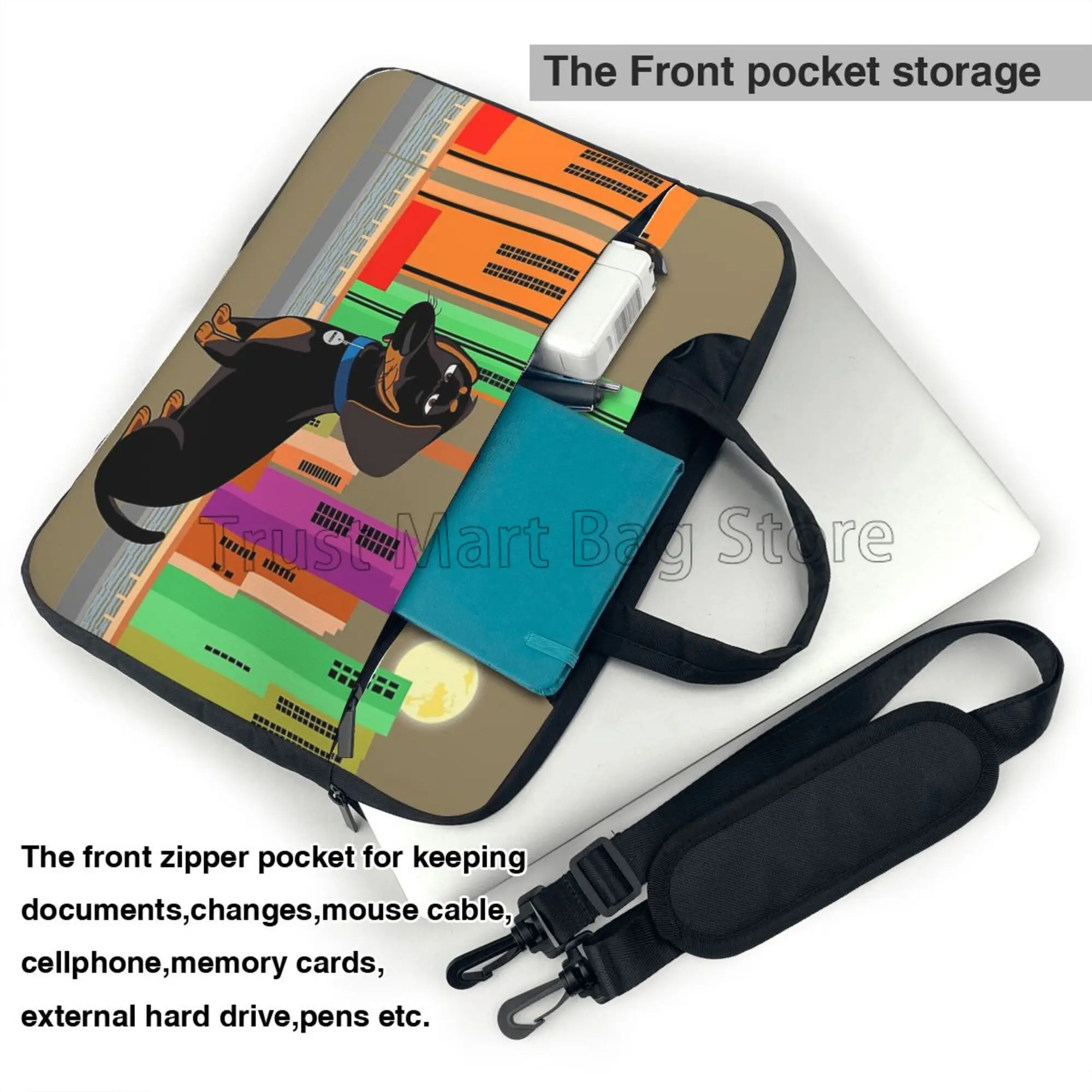Cute Dachshund Print Laptop Ca - Tablet Accessories Bag recension och pris