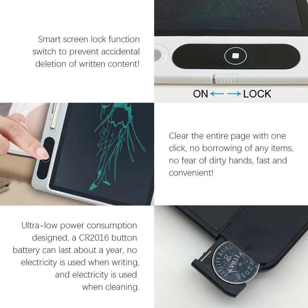 Black LCD Writing Tablet Small - Tablet Sleeves & Cases Ipad Accessories recension och pris