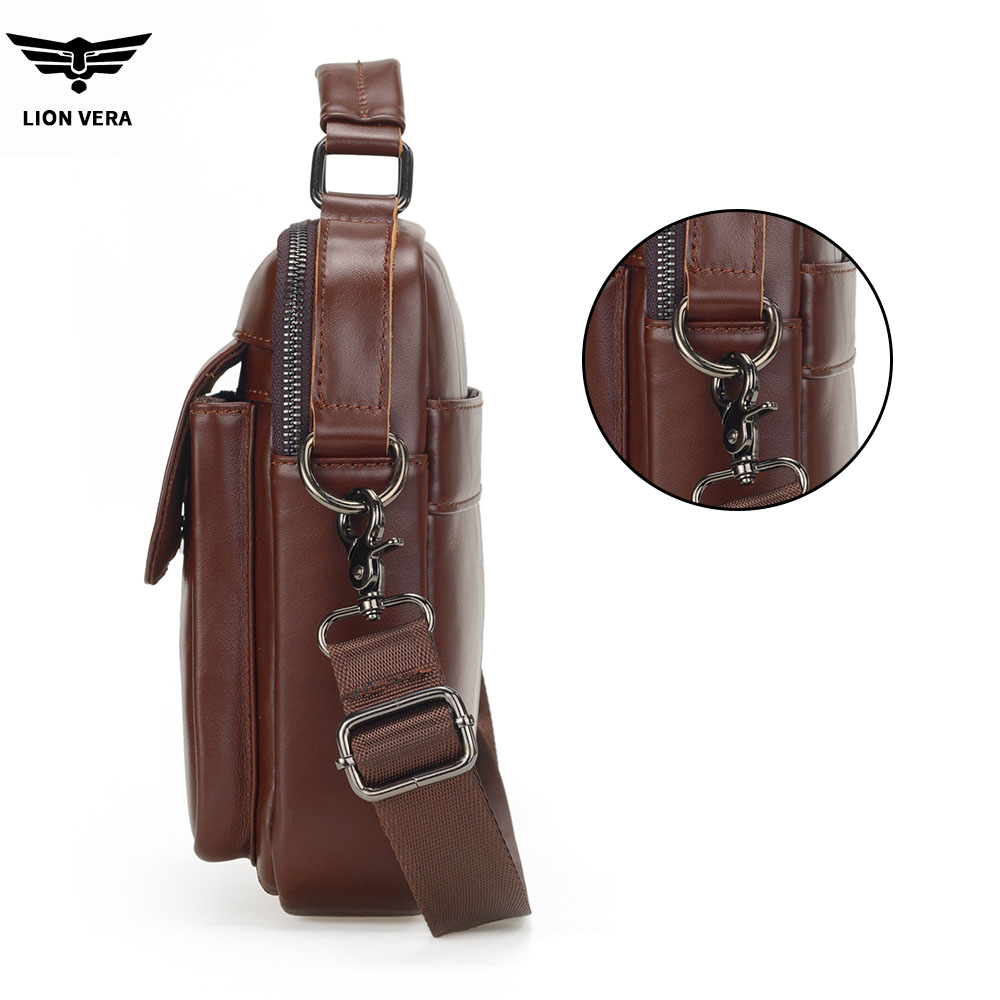 LION VERA Men's Genuine Leathe - Tablet Accessories Bag recension och pris